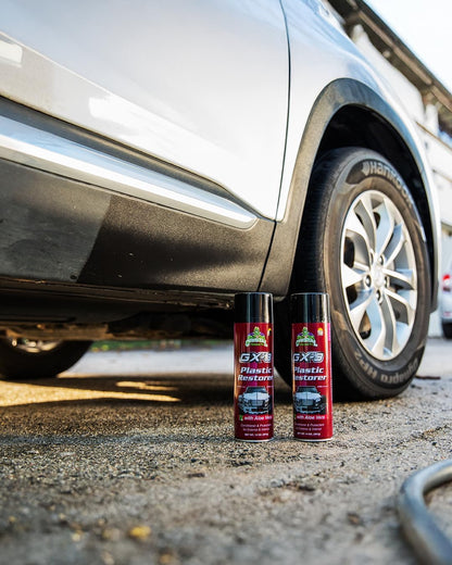 Cristal Products GX-3 Plastic Restorer – Black Plastic Restorer for Cars & Automotive Trim Restorer – Interior Car Cleaner & Exterior Faded Plastic, Vinyl & Rubber Renewer with Aloe Vera (8 fl oz)