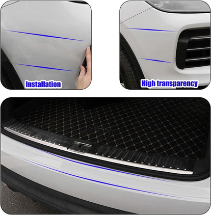 MYFAMIREA Anti-Scratch Anti-Collision Adhesive Strip Car Door Edge Guard Protector Strip Car Door Scuff Plate Protectors Transparent Invisible Tape for Rear Bumper/Door(33Ft x 2In)