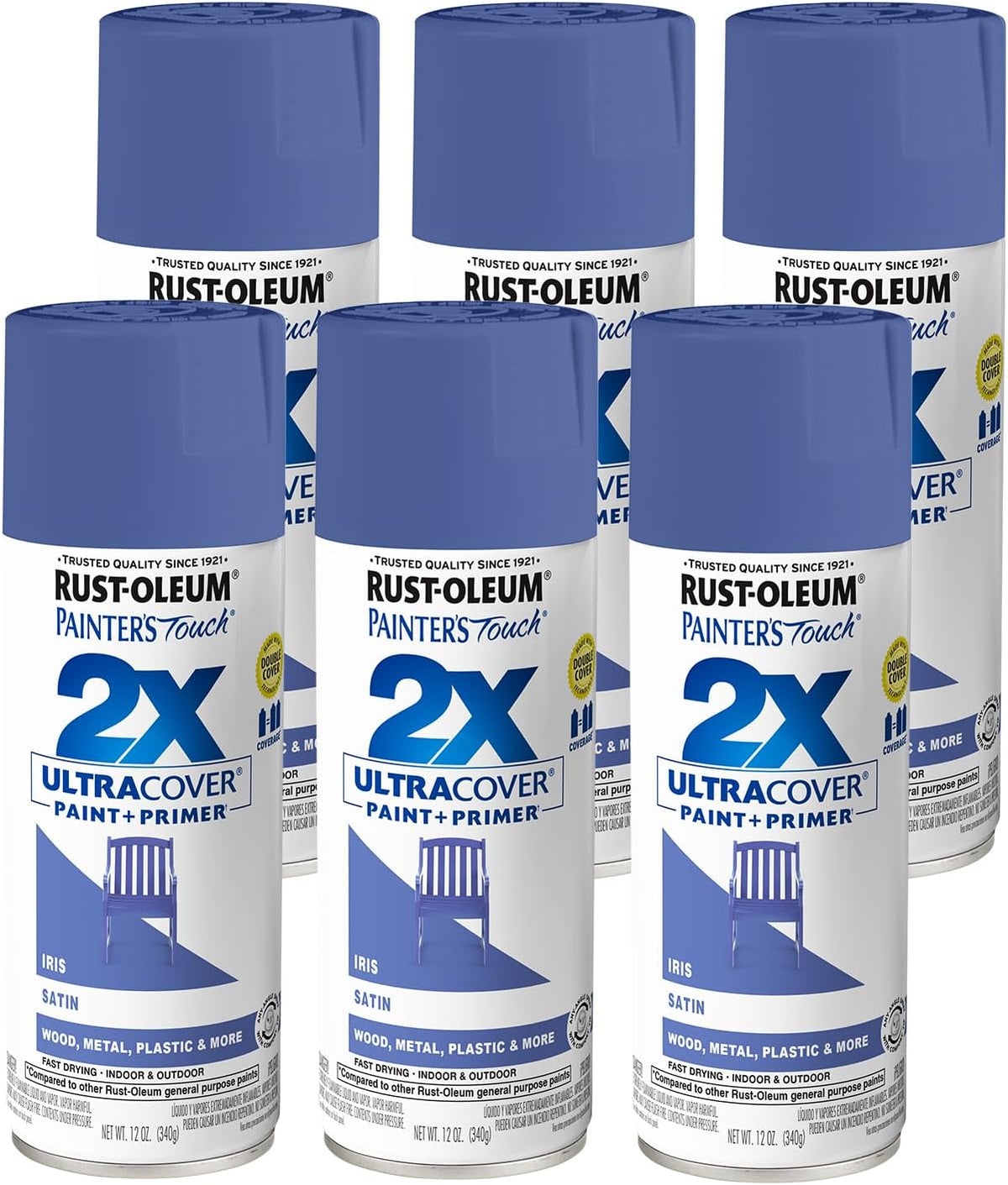 Rust-Oleum 334029 Painter's Touch 2X Ultra Cover Spray Paint, 12 oz, Gloss Clear - Colors C