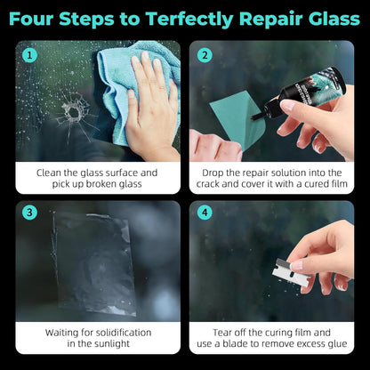 DEZEU Windshield Crack Repair Kit,2026 Latest Upgraded Windshield Chip Repair Kit,5MinQuick-Glass Repair Liquid,Long-Lasting for Windshields, Mirrors,All Crack Types 0.68 FL OZ.
