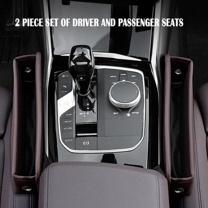 Car Seat Gap Filler 2 pack Car Gap Filler Seat Organizer Front Seat Leather Car Accessories for Women Men, Car Essentials for SUV Truck, Adjustable Seat Gap Filler Organizer (Black 2 pack)