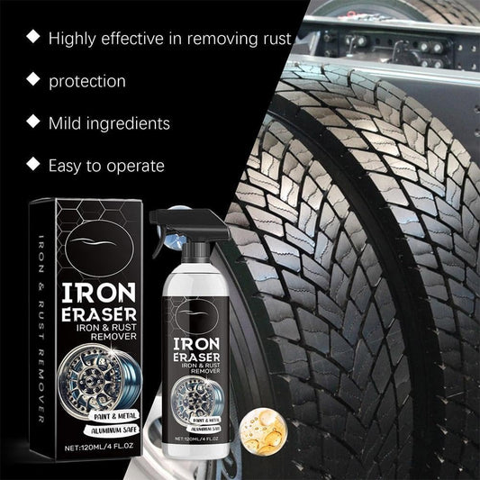 Iron Eraser,Iron Eraser Iron and Rust Remover,IronEraser Rust Remover Spray for Car Wheels and Paint,Fast Acting Rust and Brake Dust Remover for Professional Automotive Surface Cleaning