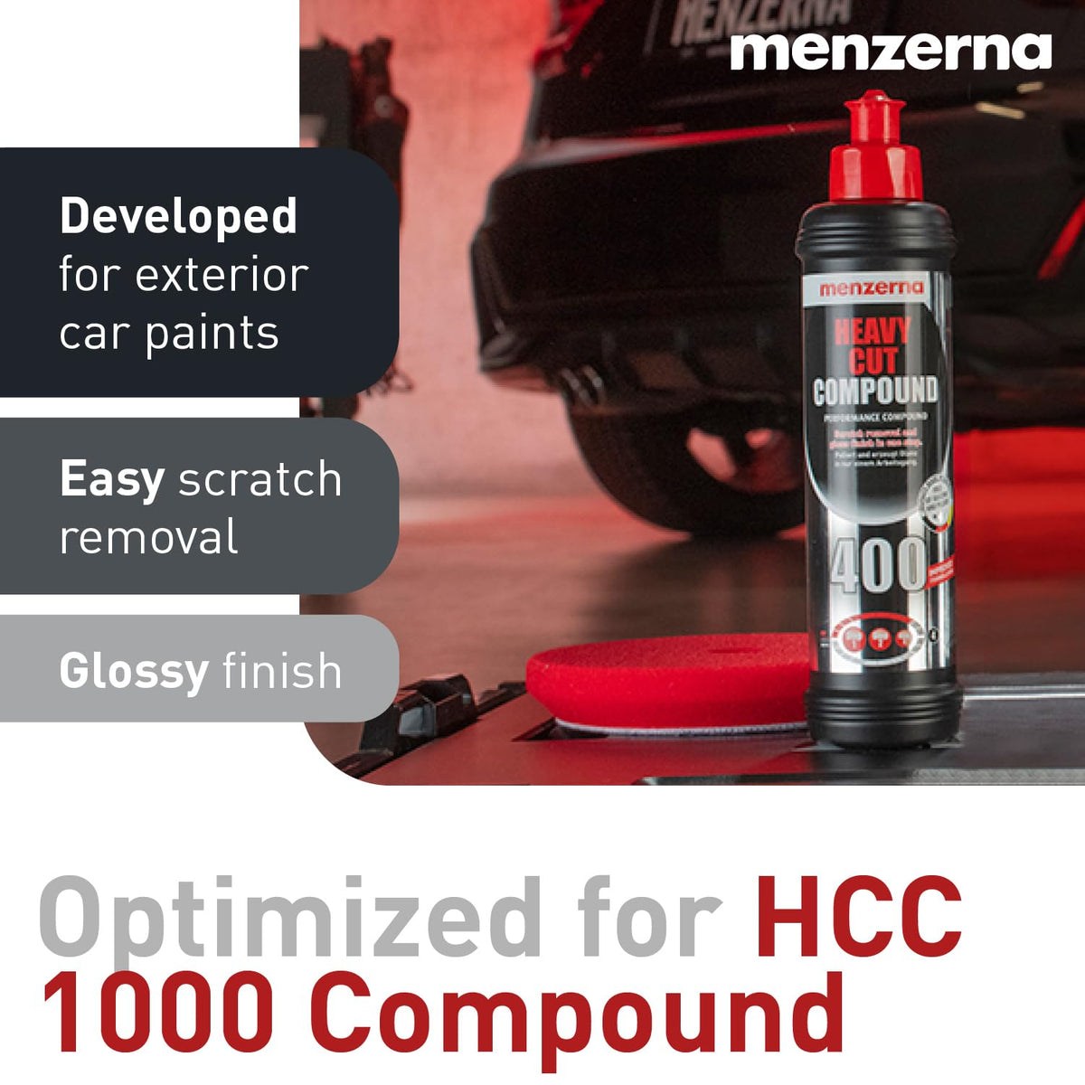 menzerna Polishing Set 8oz – HCC1000, MCC2500 & 3800 | 3-Step System for Scratch Removal, Swirl Elimination & Mirror-Like Finish