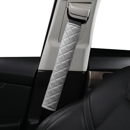 HighnessHwoo Extra Long Seatbelt Covers for Adults Kids Women & Men, Soft Car Seat Belt Strap Cushion for Sedan, SUV, Trucks, Shoulder Neck Chest Protector Pads, Auto Accessories, 1pc, Gray, 25.5in