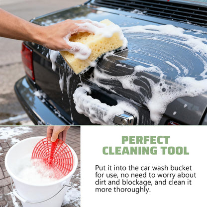 Car Wash Bucket Grit Trap Inserts, Vehicle Detailing Wash Filter for Remove Dust and Dirt, Automotive Cleaning Tool Fits 12 Inch Diameter Bucket, Universal for SUV RV Truck (Black)