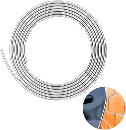 Car Door Edge Guards Chrome Silver Universal U Shape Moulding Trim Strip Automotive Guard Door Protector Decorative for Sedans, Trucks, SUV, ATV (32FT, Silver)
