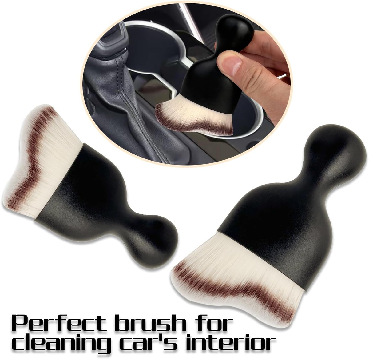 XY North Car Interior Dust Brush, Auto Detailing Brush, Soft Bristles Car Cleaning Brushes, Tool for Air Conditioner Vents, Leather, Computer, Scratch Free, Car Interior Accessories