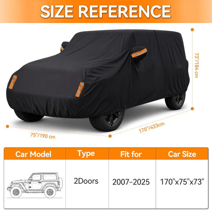 NEVERLAND Sedan Car Cover Waterproof Heavy Duty All Weather Protection Snow Anti-UV Windproof Outdoor Full Car Cover Fit for Automobiles BMW/Mercedes-Benz/Honda（for Car Size:183''L x 70''W x 59''H）