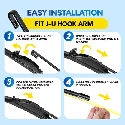 5 PLUS® Silicone Windshield Wipers Replacement for 2007-2014 Ford edge, 2007-2015 Lincoln MKX Wiper Blades(Set of 3),Automotive Replacement Windshield Wiper Blades For My Car-26"/20"/14" - Colors B