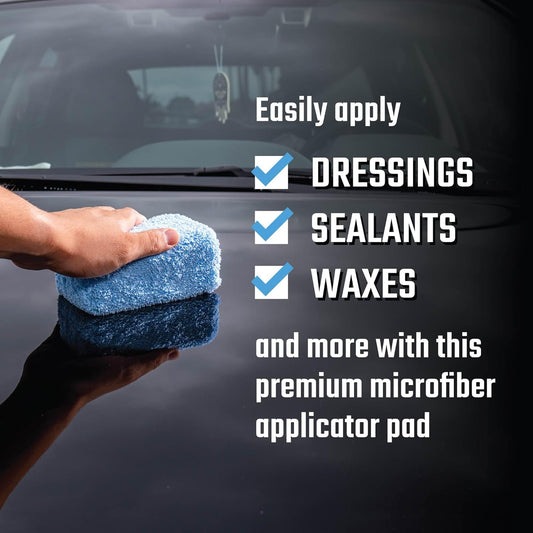 Chemical Guys Premium Grade Microfiber Applicators, 4-Pack - Soft, Scratch-Free Application for Waxes, Sealants, Glazes, and Dressings