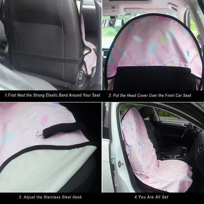 Car Seat Cover Protector Front Seats,for Gym Workout,Running,Swimming,Beach and Hiking,Waterproof Sweat Towel Bucket Seat Covers for Cars SUV Trucks (Black, 1Pcs)