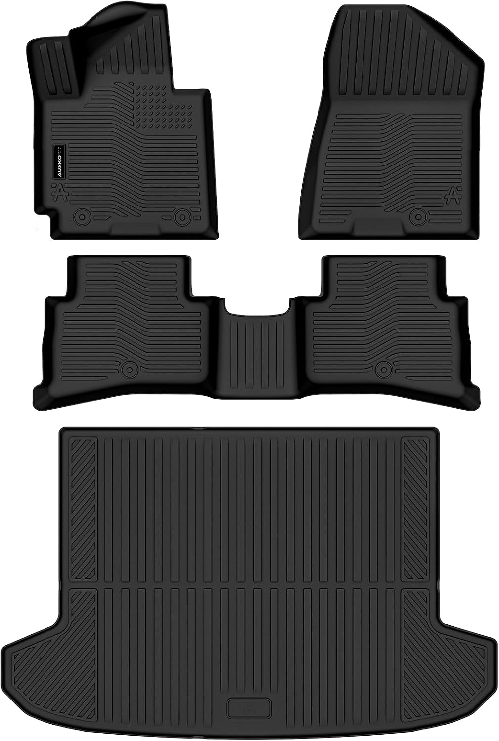 Auxko All Weather Floor Mat & Cargo Mat Fit for 2026 2025 2024 2023 2022 Hyundai Tucson Hybrid(Not PHEV) TPE Liner Tucson Accessory Set All Season Odorless Anti-Slip Floor Liner