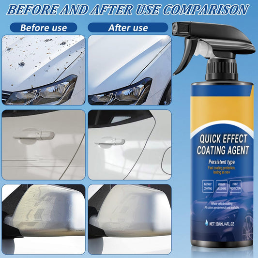 2Pcs Advanced Car Quick-Acting Coating Agent Spray, Car Coating Spray, 2025 New Quick Effective Coating Spray,Car Scratch Wax Polish Spray Waterless Wash, Oil Film Emulsion Glass Cleaner