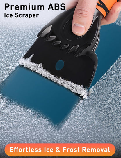 EcoNour 27" 3 in 1 Snow Brush with ice Scraper for car Windshield and Window | 360° Aluminum Rotatable Snow Brush for car | Winter Snow Removal Tools with Detachable Foam Grip | Winter Car Accessories