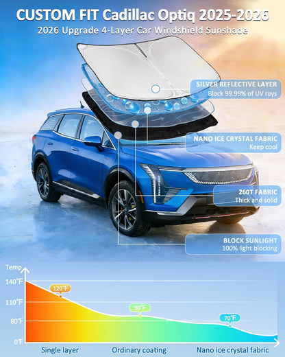 for Toyota Tacoma 2016-2023 2024 2025 2026 Sun Shade Sunshade Windshield Cover - 4 Layers Front Window Shade Custom Fit Tacoma 2Dr 4Dr Pickup Sun Visor 240T Shade Blocks UV Rays Car Accessories - Colors E