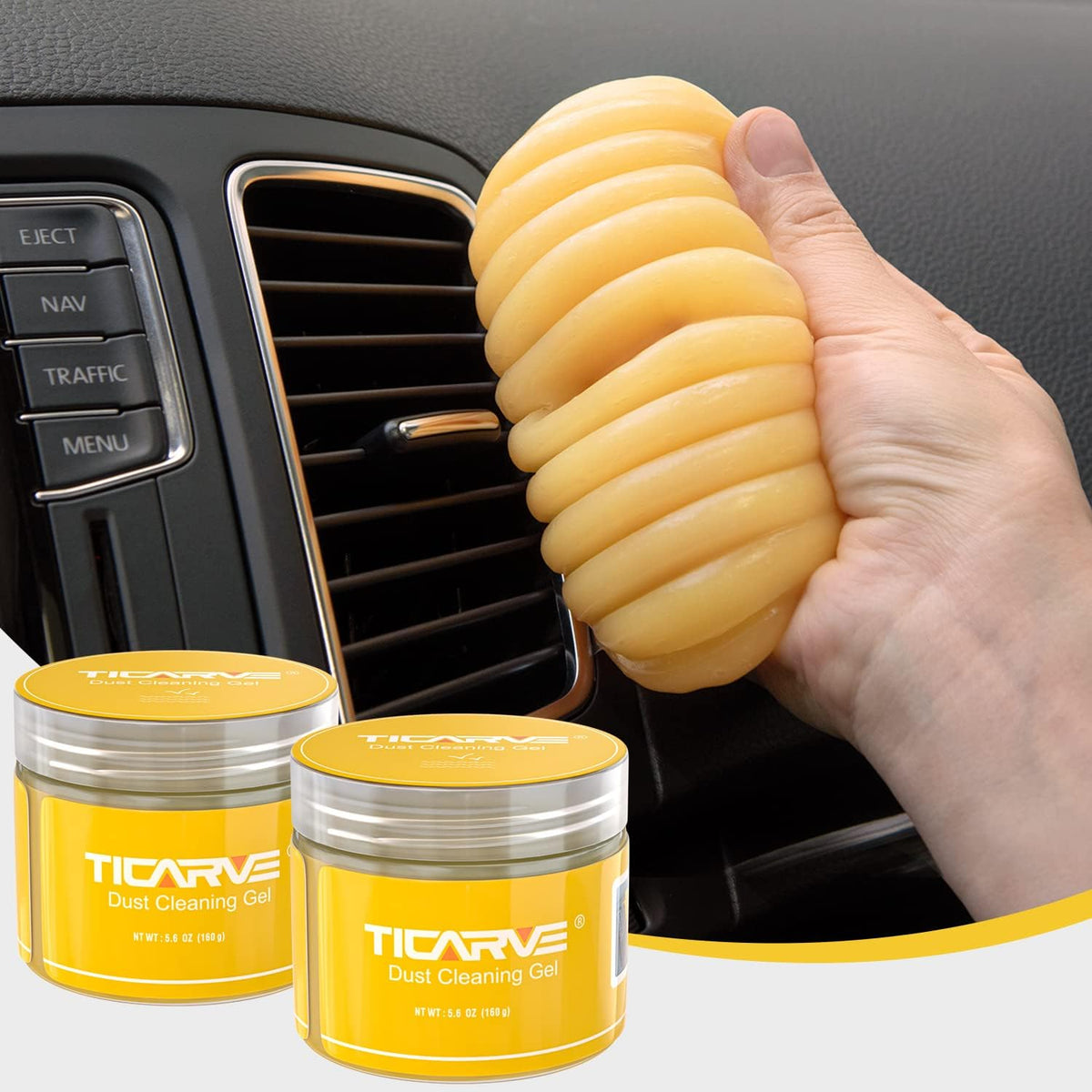 TICARVE Cleaning Gel for Car Detailing Car Cleaning Putty Auto Detailing Gel Detail Tools for Car Interior Cleaner Kit Car Vent Cleaner Automotive Car Cleaner Green