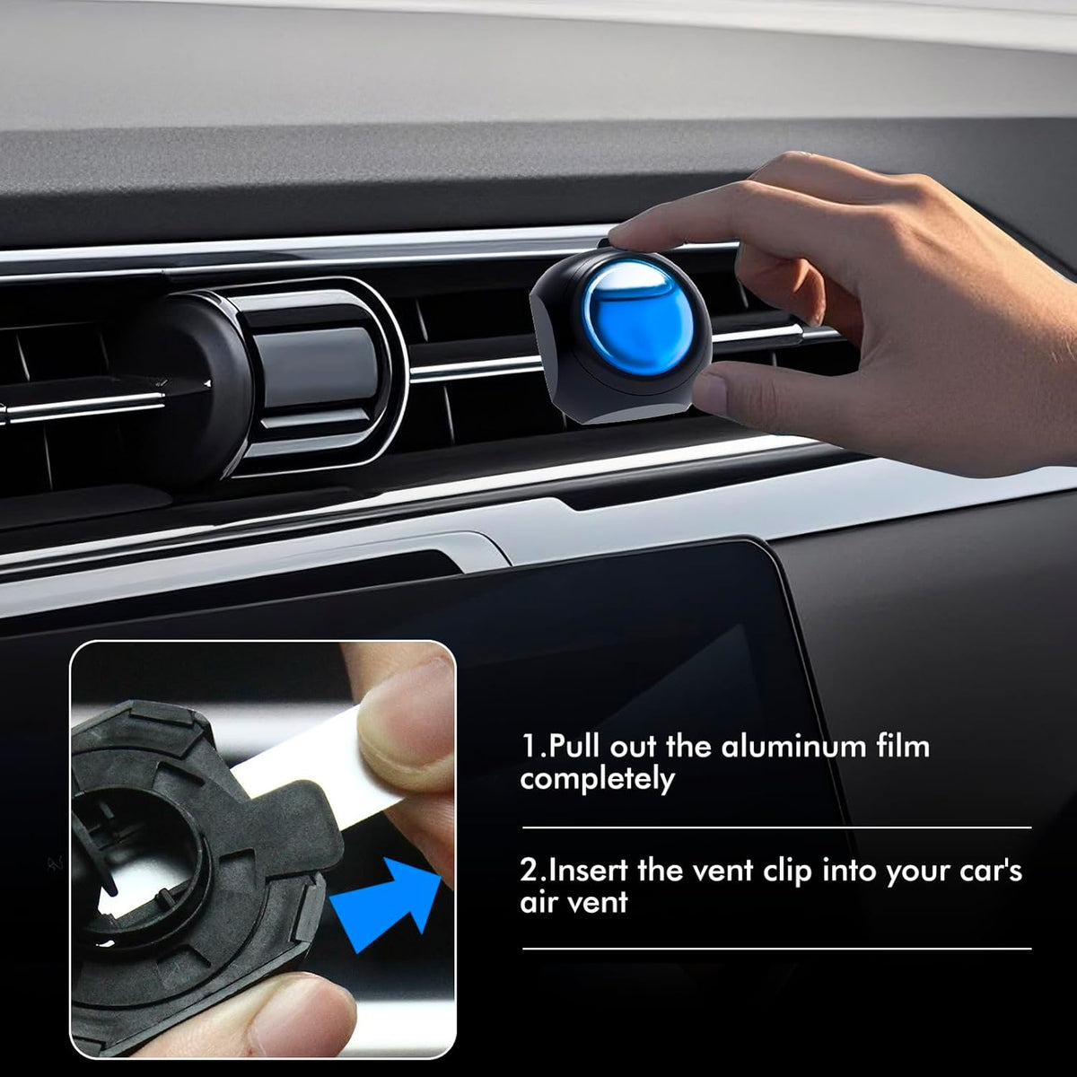 Car Air Freshener Vent Clips, 12 Pack, 6 Ocean, 6 Hawaiian, Provides Long-Lasting Scent, Up to 360 Days, Car Fresheners
