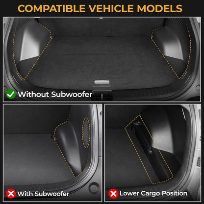 Floor Mats for Kia K5 2021-2026/Hyundai Sonata Gas 2020-2026, All Weather Floor Mats Trunk Cargo Liner Accessories, Full Coverage Set (Fit FWD Models)