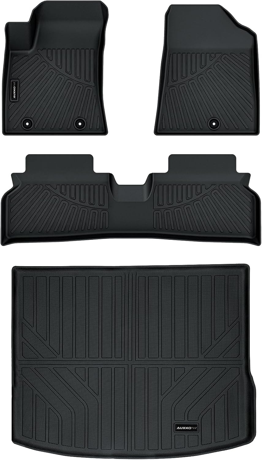 Auxko All Weather Floor Mat & Cargo Mat Fit for 2026 2025 2024 2023 2022 Hyundai Tucson Hybrid(Not PHEV) TPE Liner Tucson Accessory Set All Season Odorless Anti-Slip Floor Liner