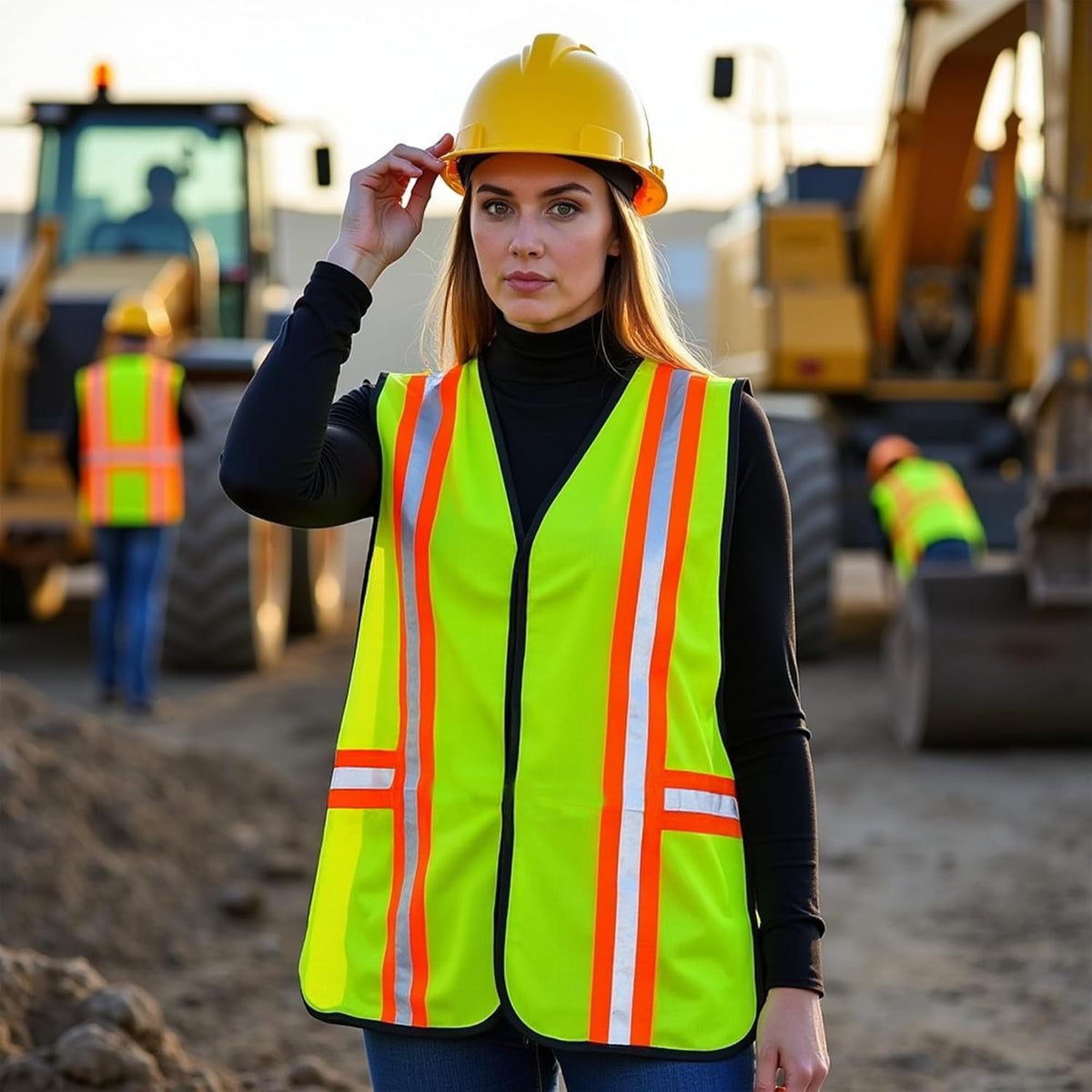 G & F Products High Visibility Reflective Safety Vest, One Size, Machine Washable Work Vest for Jobsite Safety