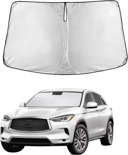 EcoNour Car Windshield Sun Shade | 2025 Upgraded Innovative No-Light-Pass Technology for Maximum Coverage | Foldable Sun Shade Keeps Your Vehicle Cool | Must-Have Car Accessories | Small (59" x 29") - Colors M