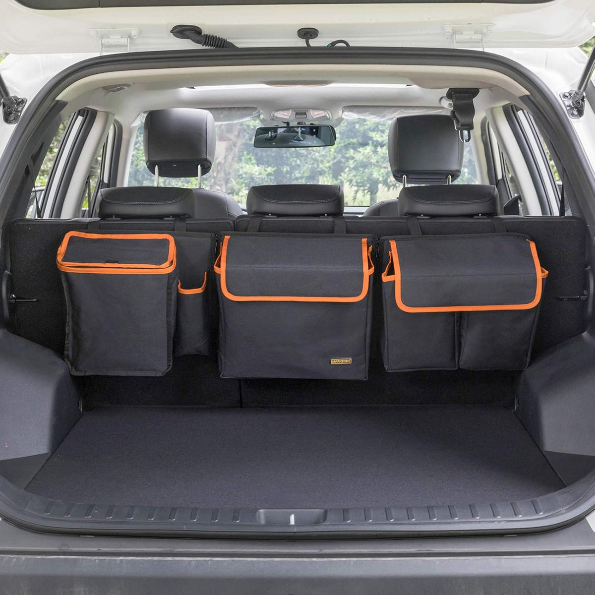 Deluxe Trunk and Backseat Organizer for Medium or Large Size SUVs & RVs, Detachable Storage Modules with Built-in Cooler, Patent Pending