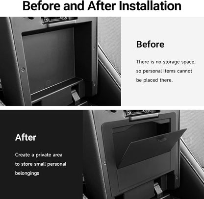 Glove Box Dividers Organizer Compatible with Toyota 2016-2020 2021 2022 2023 Tacoma Accessories Black ABS Material Center Console Organizer