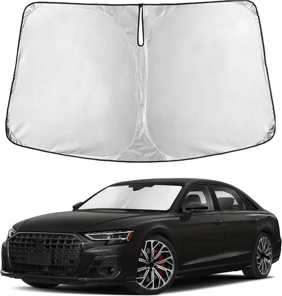 EcoNour Car Windshield Sun Shade | 2025 Upgraded Innovative No-Light-Pass Technology for Maximum Coverage | Foldable Sun Shade Keeps Your Vehicle Cool | Must-Have Car Accessories | Small (59" x 29") - Colors N