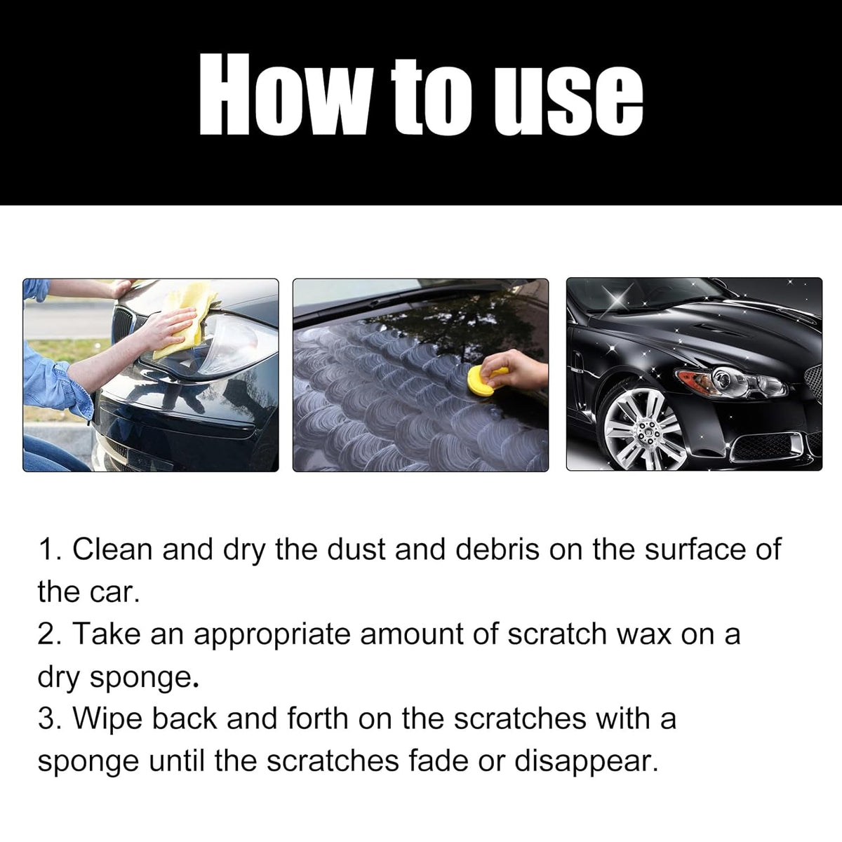 Scratch Remover for Vehicles,2026 New Scratch Removal Wax,Containing Wiping Sponge car Paint Scratch Repair Polishing Wax,Used for Deep Scratches on Various Vehicles (2pc)