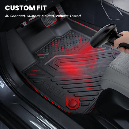 LASFIT Floor Mats Fits for Hyundai Sonata 2020-2026 (Only for FWD & Gas) & Kia K5 2021-2025 (Only for FWD) Custom Fit TPE All Weather Floor Liners Car Mats Accessories, Black
