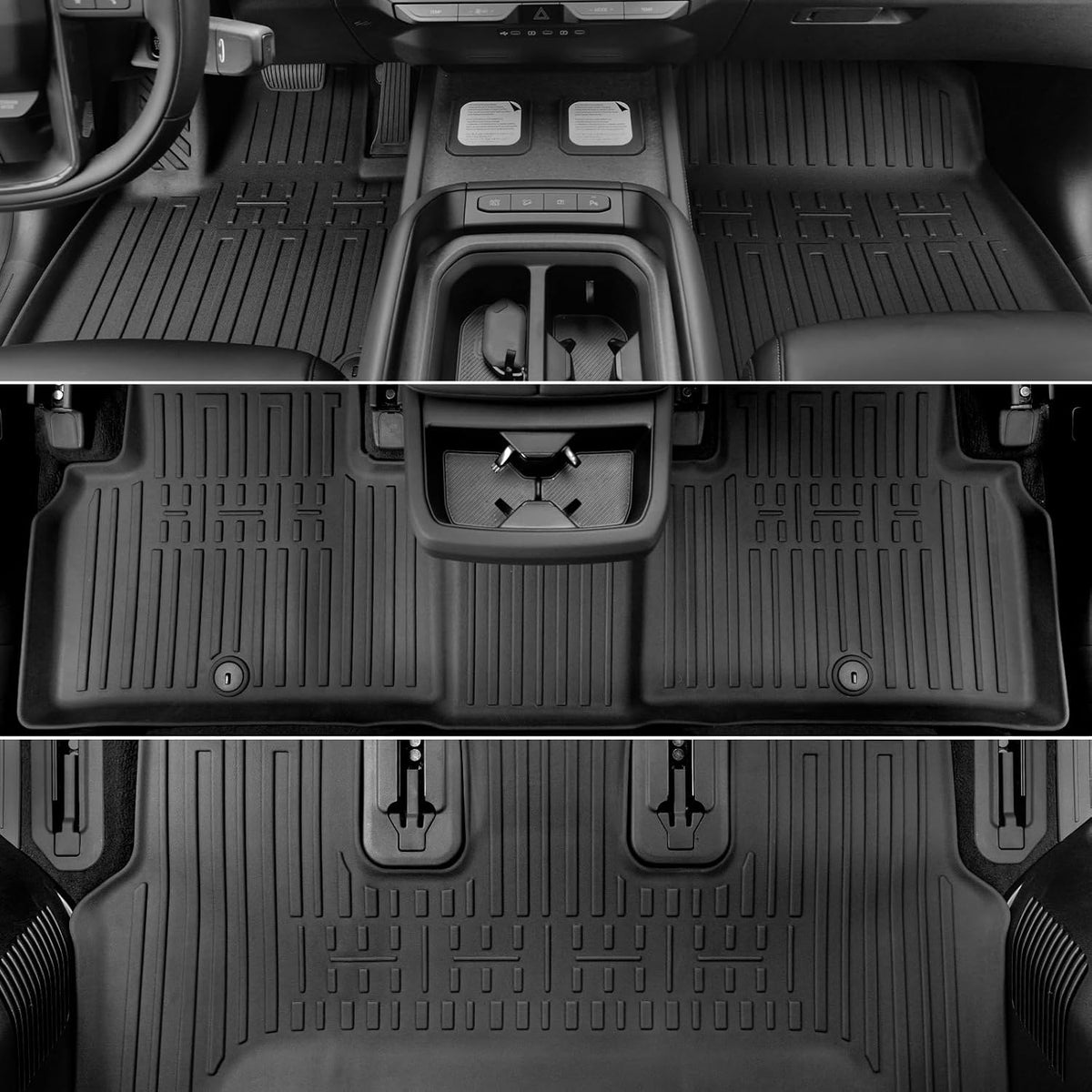 Floor Mats for Kia K5 2021-2026/Hyundai Sonata Gas 2020-2026, All Weather Floor Mats Trunk Cargo Liner Accessories, Full Coverage Set (Fit FWD Models)