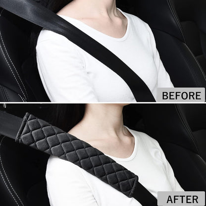 Universal Car Seat Belt Pads Cover,Seat Belt Shoulder Strap Covers Harness Pad for Car/Bag,Soft Comfort Helps Protect You Neck and Shoulder from The Seat Belt Rubbing(2-Pack)