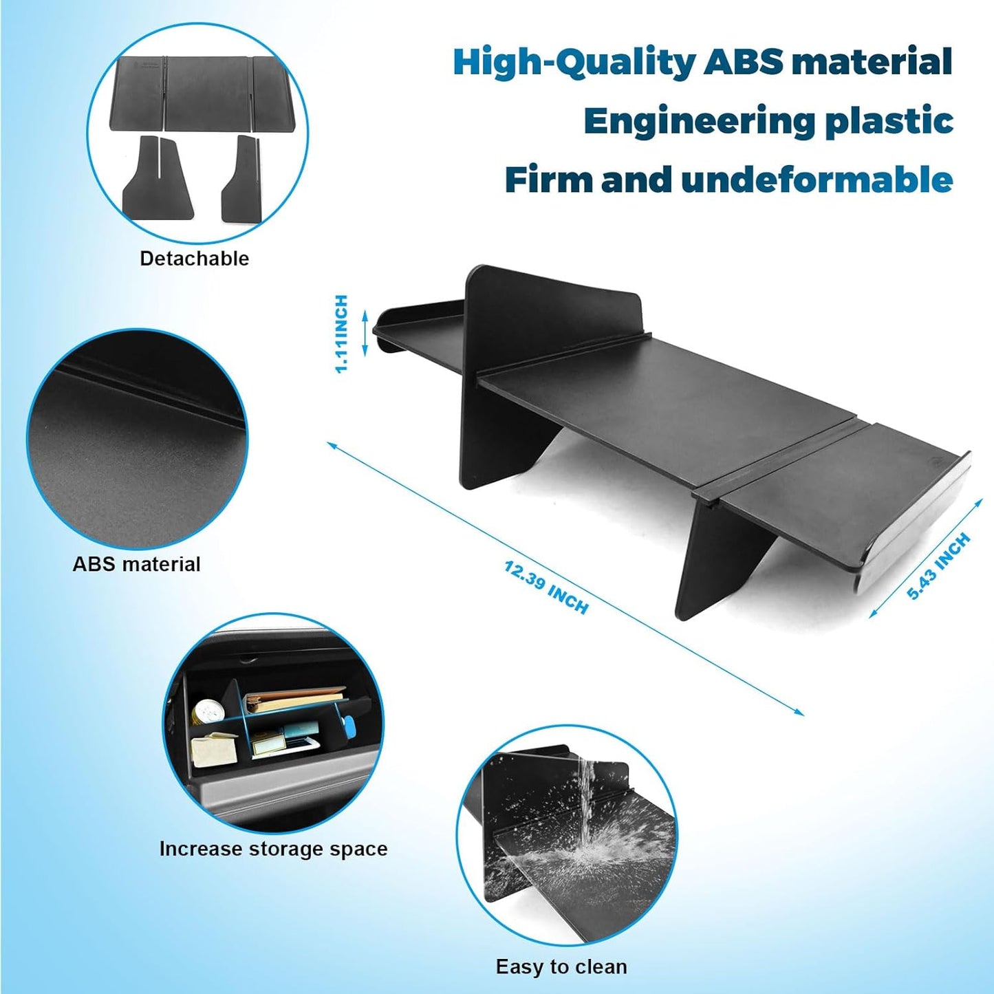 Upgrade Car Storage Organizer Fit for Ford Maverick 2026 2022-2025 Glove Box Organizers Insert Compartment Tray ABS Black Materials Dividers