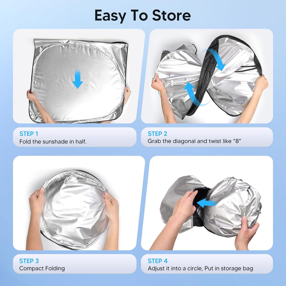 KUST Windshield Sun Shade for Toyota RAV4 2019-2022 2023 2024 2025 2026 Window Accessories Shade Sun Visor Cover Foldable Block UV Rays - Colors F