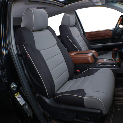 EKR Tacoma Car Seat Covers Custom Fit for Toyota Tacoma (Petrol) 2024 2025 2026 DoubleCab/CrewCab SR/SR5/TRD Sport/TRD Off-Road/Limited -Truck Seat Covers Full Set,Faux Leather(Black)
