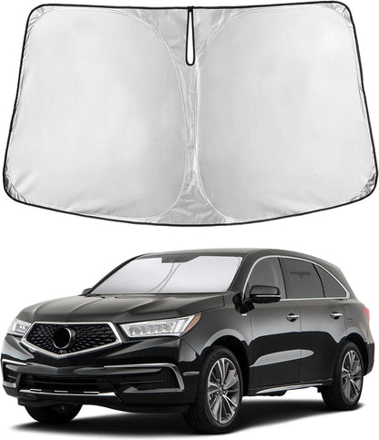 EcoNour Car Windshield Sun Shade | 2025 Upgraded Innovative No-Light-Pass Technology for Maximum Coverage | Foldable Sun Shade Keeps Your Vehicle Cool | Must-Have Car Accessories | Small (59" x 29") - Colors B