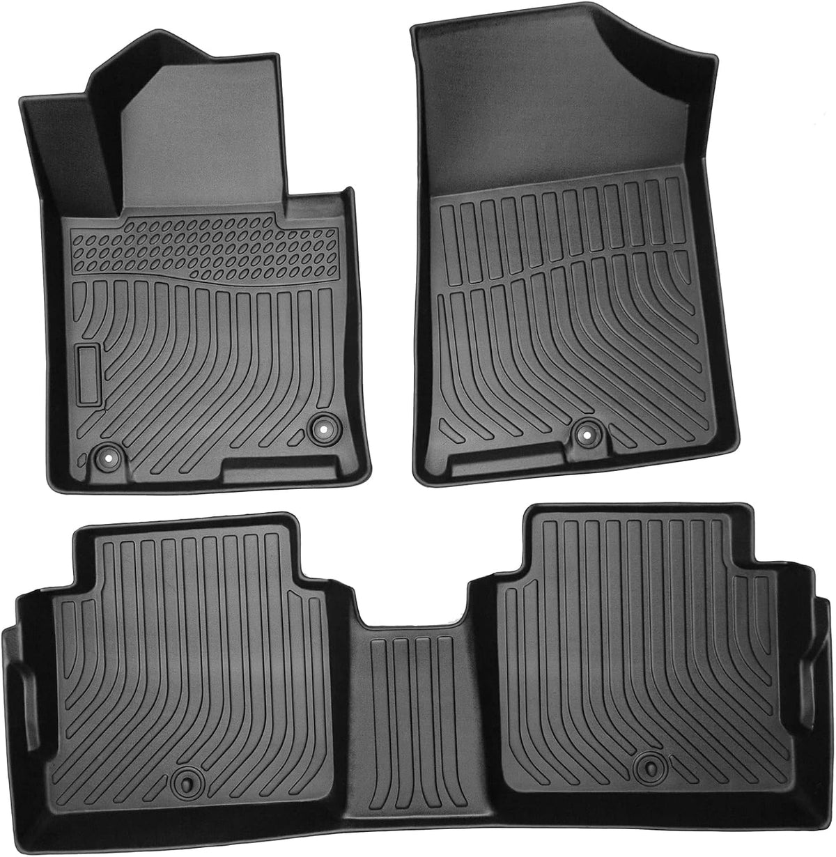 All Weather Floor Mats for 2016-2019 Chevy Cruze (No Fit 2016 Cruze Limited), Chevy Cruze Floor Mats, 1st and 2nd Maximum Coverage, 3D Waterproof TPE Rubber Protector Car Mats Full Set Liners