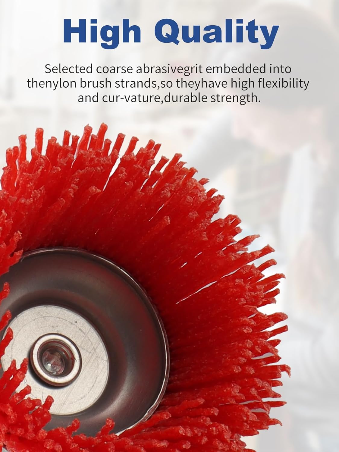 Rocaris 9 Pack Nylon Filament Abrasive Wire Brush Wheel & Cup Brush Set with 1/4 Inch Hex Shank, for Removal of Rust/Corrosion/Paint - 80 Grit, 120 Grit, 240 Grit