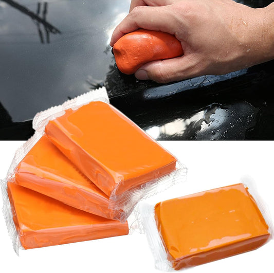 Car Clay Bar 4 Pack 400g, Premium Grade Clay Bars Auto Detailing Magic Clay Bar Kit with Towel Clay Bar Cleaner with Washing and Adsorption Capacity for Car Wash Car Detailing Clean,RV,Glass Cleaning