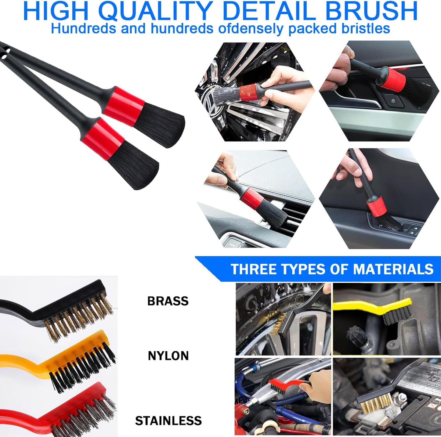 LIANXIN Car Wash Kit Car Wash Cleaning Kit with Car Wash Foam Gun Microfiber Sponge and Towels Tire Brush Built, Car Foam Gun, Car Cleaning Tool