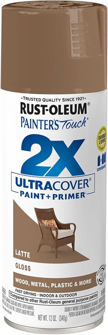 Rust-Oleum 334029 Painter's Touch 2X Ultra Cover Spray Paint, 12 oz, Gloss Clear - Colors F