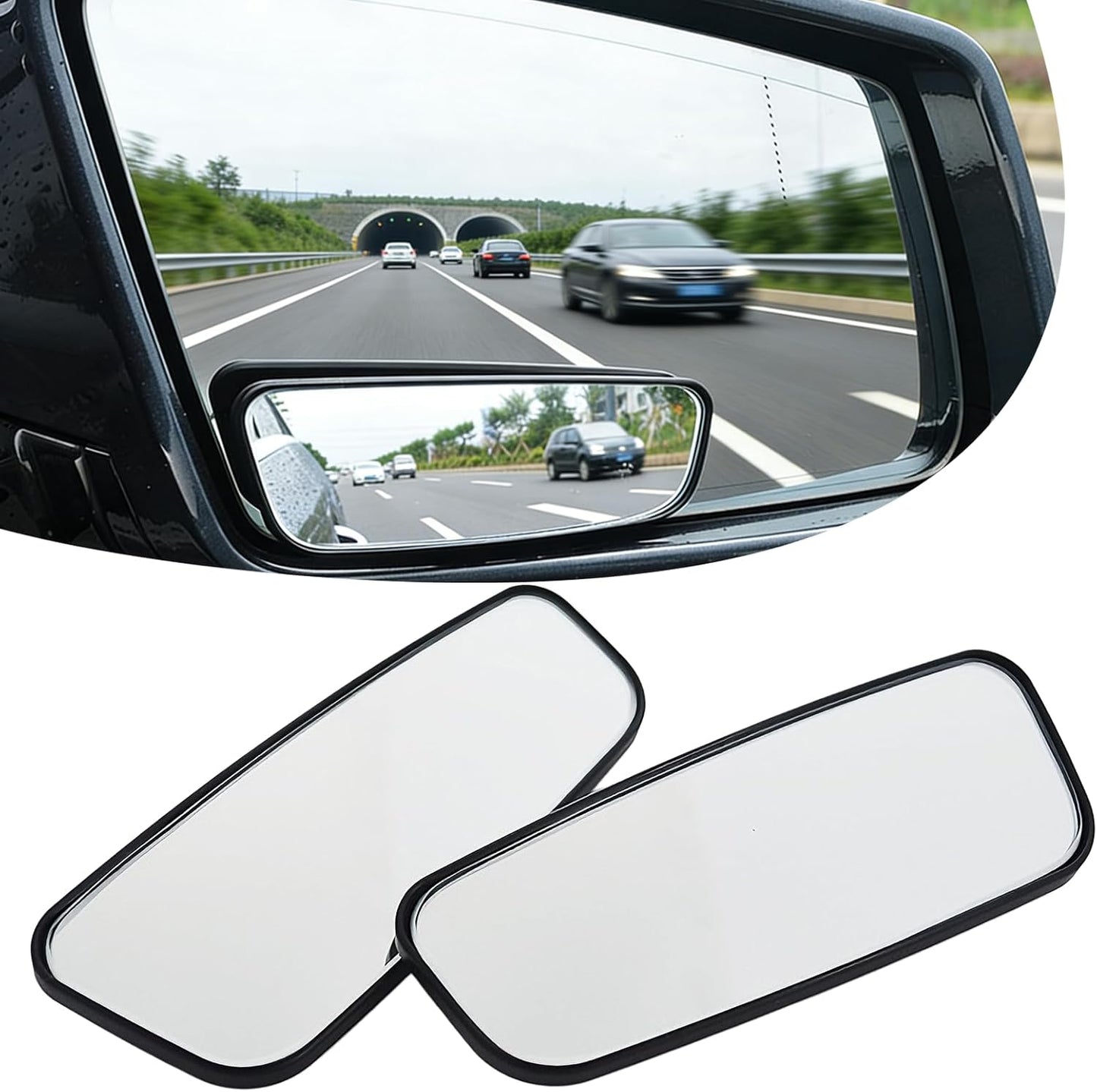 2PCS Car Blind Spot Mirror, Wideangle Rearview Mirror, Automobile Side Looking Glass, Universal Vehicle Parking Aid Tool
