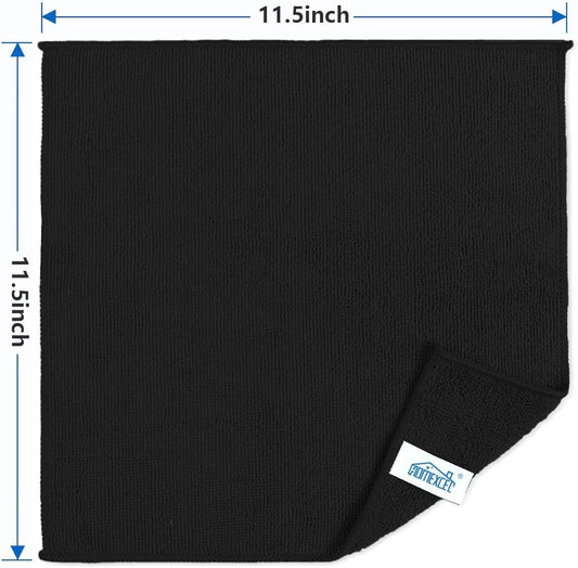 HOMEXCEL Grey Microfiber Cleaning Cloth, 12 Pack Premium Microfiber Towels for Cars, Lint Free, Scratch-Free, Highly Absorbent, Reusable Cleaning Rags for Car, Household, Kitchen, Window, 11.5"X11.5"