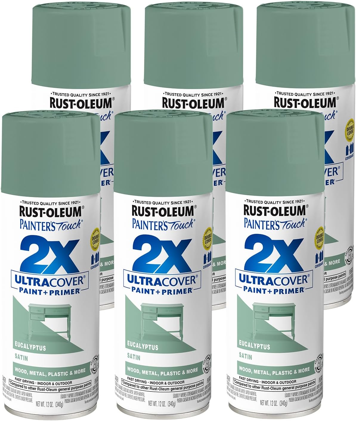 Rust-Oleum 334029 Painter's Touch 2X Ultra Cover Spray Paint, 12 oz, Gloss Clear - Colors B