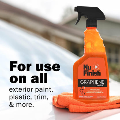 5-in-1 Complete Detailer Spray with Towel by Nu Finish, Preserves and Protects Car Detailing, Includes 1 Microfiber Towel, 22 Oz Spray