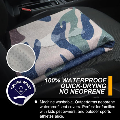 Car Seat Cover Protector Front Seats,for Gym Workout,Running,Swimming,Beach and Hiking,Waterproof Sweat Towel Bucket Seat Covers for Cars SUV Trucks (Black, 1Pcs)