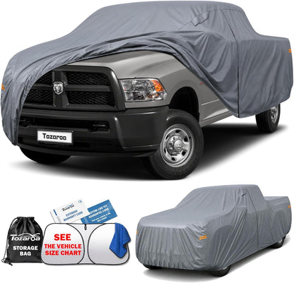 SUV Cover Waterproof All-Weather,Outdoor Full Exterior Automobiles SUV(Length 182-190 inch) with Windshield Sun Shade Universal Fit Toyota RAV4,CRV,Model Y,Q5,Size S2 (See SizeChart)