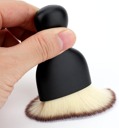 Car Detailing Brush, Soft Bristle Cleaning Brush, Scratch-Free Auto Duster Tool for Dashboard, Air Vents, Leather & Interior Cleaning (Black&Brown)