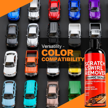 500ml Car Scratch Remover for Vehicles: Automotive Swirls Rrepair Eraser Restorer & Polishing with Buffer Pad - Scratch Eraser Kit for Light Scratches Oxidation & Water Spots (16.9 fl oz)
