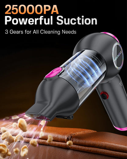 houscly Car Vacuum Portable Cordless 20000PA High Power 4-in-1 Compressed Air Duster & Air Blower & Pump Hand Held Vacuum with Brushless Motor for Car, Home, Office,Camping Ideal Gifts for Men & Women